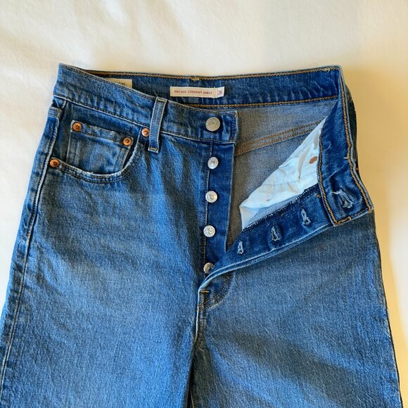 LEVI’S Ribcage Straight Ankle Jeans - Size 26 - Picture 10 of 13